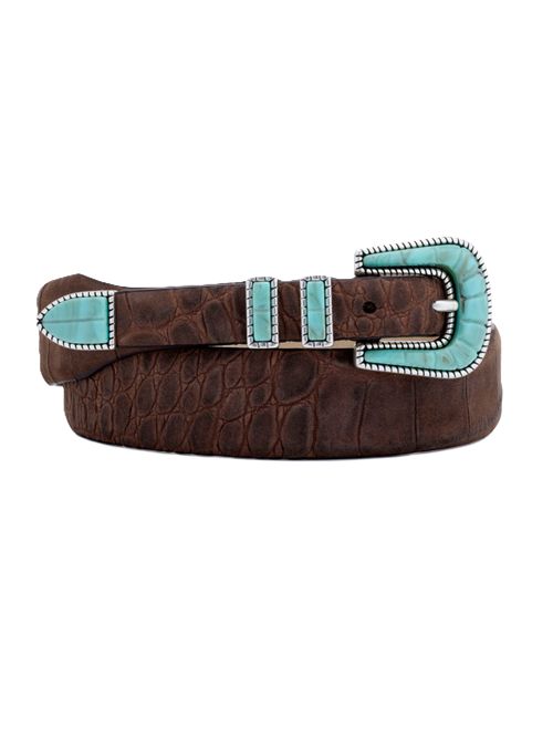 crazy color silver turchese soft Cintura Silver Ostrich Silver ostrich | STDCCSBRWSUESFTBROWN